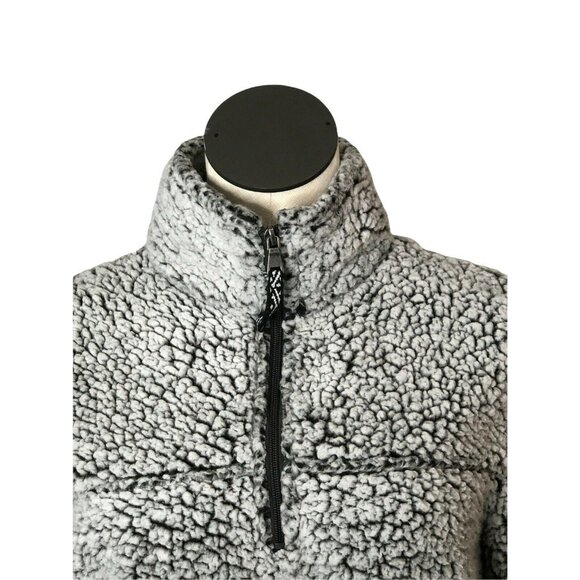 Boxercraft Sherpa Fleece Pullover SWEAWomens Small Gray 1/4 Zipper Top Sweatshir - Picture 3 of 8